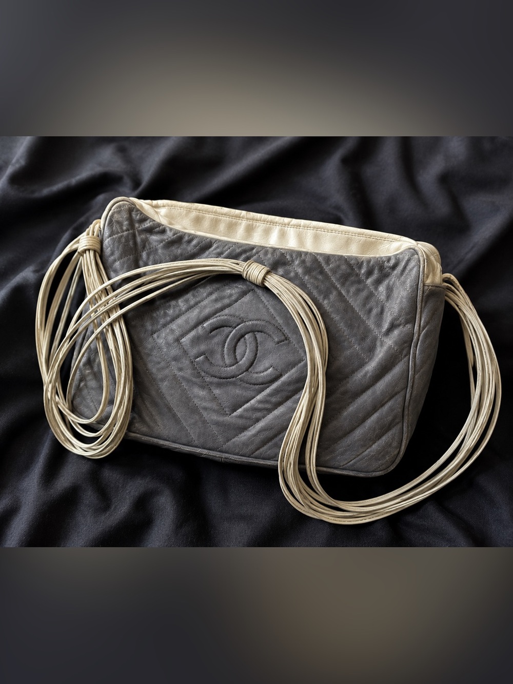 Authentic Chanel Vintage CC Quilt Camera bag